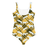 Mac in Yellow Plaid Kids Swimsuit