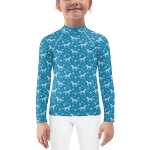 Blue Hoof Prints In The Snow — Kids' Training Shirt