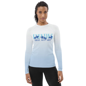 Grace, Guts & Grit — Women's Training Shirt in Blue Ombre