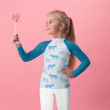 Pony Time — Kids' Training Shirt, Solid Sleeves
