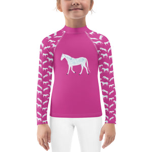 Grey Ponies in Raspberry – Kids' Training Shirt