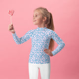 Pony Safari — Kids' Training Shirt, in pink and teal