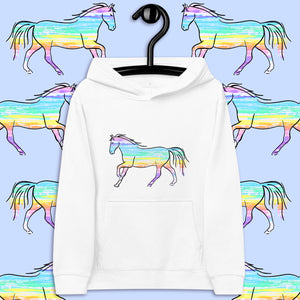 Tie Dye Pony — Kids fleece hoodie
